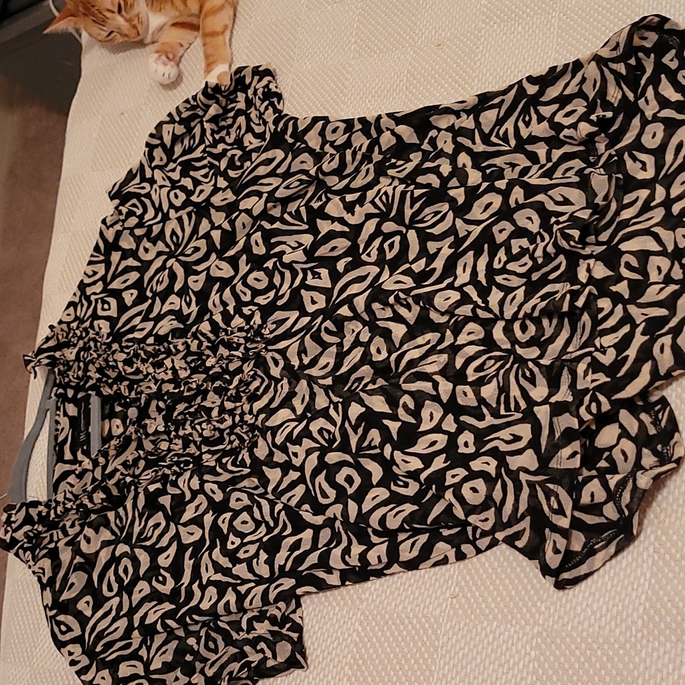 Black and Grey blouse